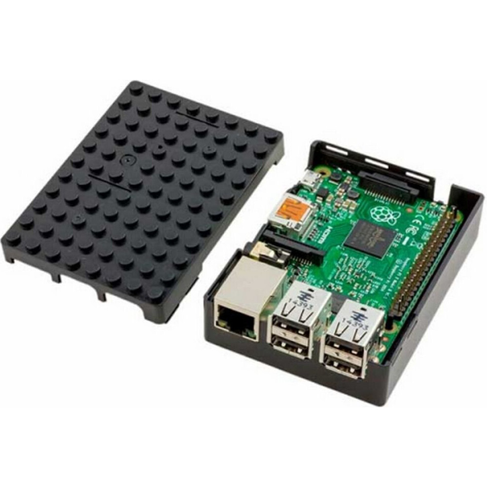 Корпус для одноплатного компьютера ACD Black ABS Plastic Building Block case for Raspberry Pi 3 B (RA182) - фото 4