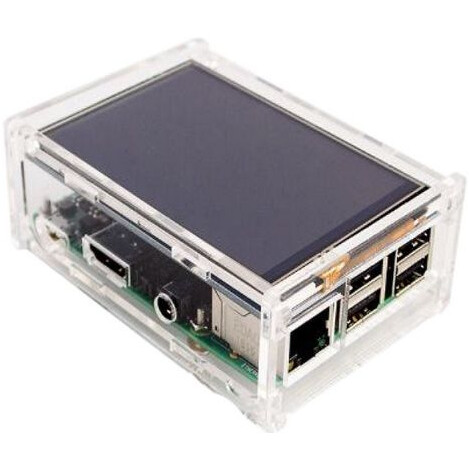 Корпус для одноплатного компьютера ACD Acrylic Case w/ 3.5 inch LCD hole for Raspberry Pi 3 B (RA147)