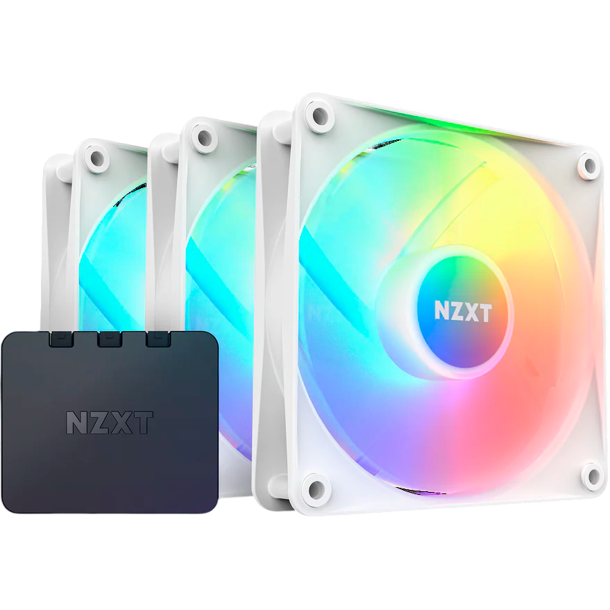 Вентилятор для корпуса NZXT F120 RGB Core White (3 шт.) - RF-C12TF-W1