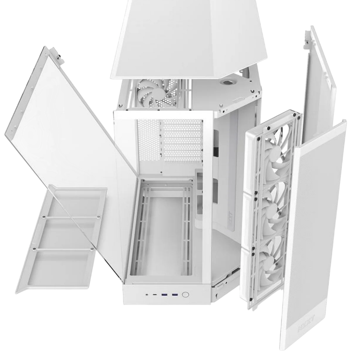 Корпус NZXT H9 Flow RGB+ White - CM-H92FW-P1 - фото 9