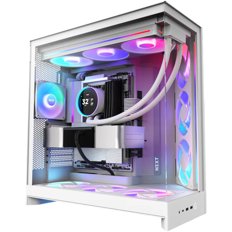 Корпус NZXT H9 Flow RGB+ White - CM-H92FW-P1 - фото 10
