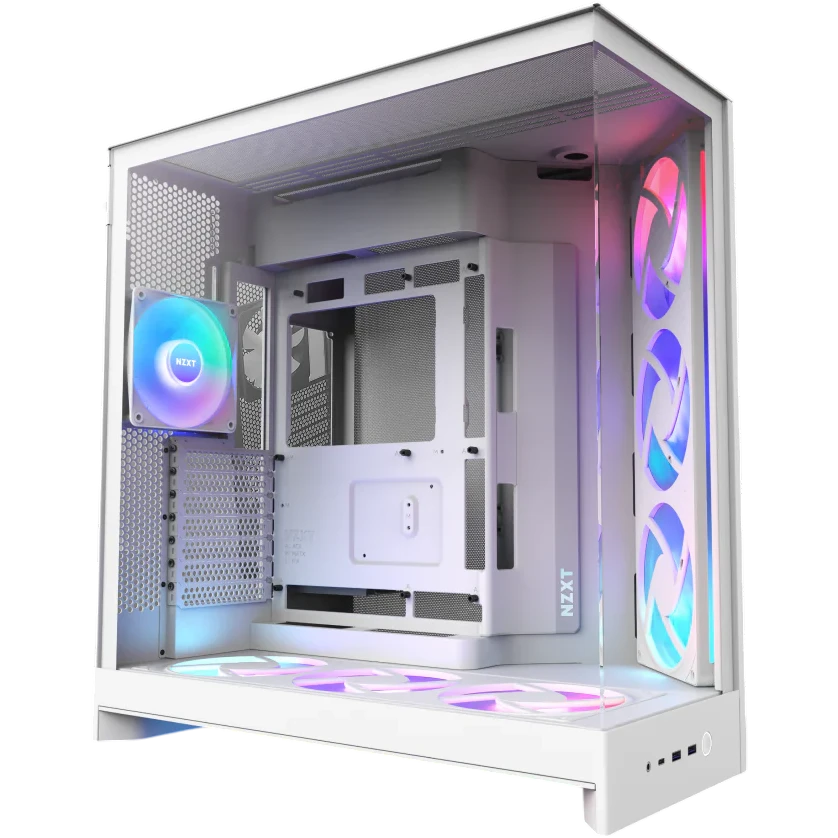 Корпус NZXT H9 Flow RGB+ White - CM-H92FW-P1