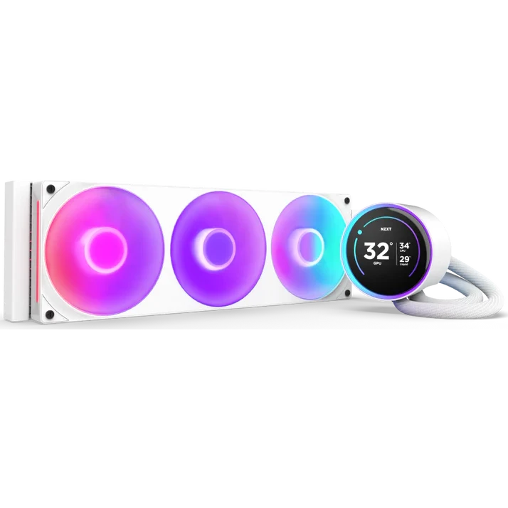 Система жидкостного охлаждения NZXT Kraken Elite 420 White (RL-KR42E-W2)