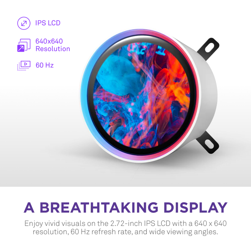 Система жидкостного охлаждения NZXT Kraken Elite 420 White (RL-KR42E-W2) - фото 3