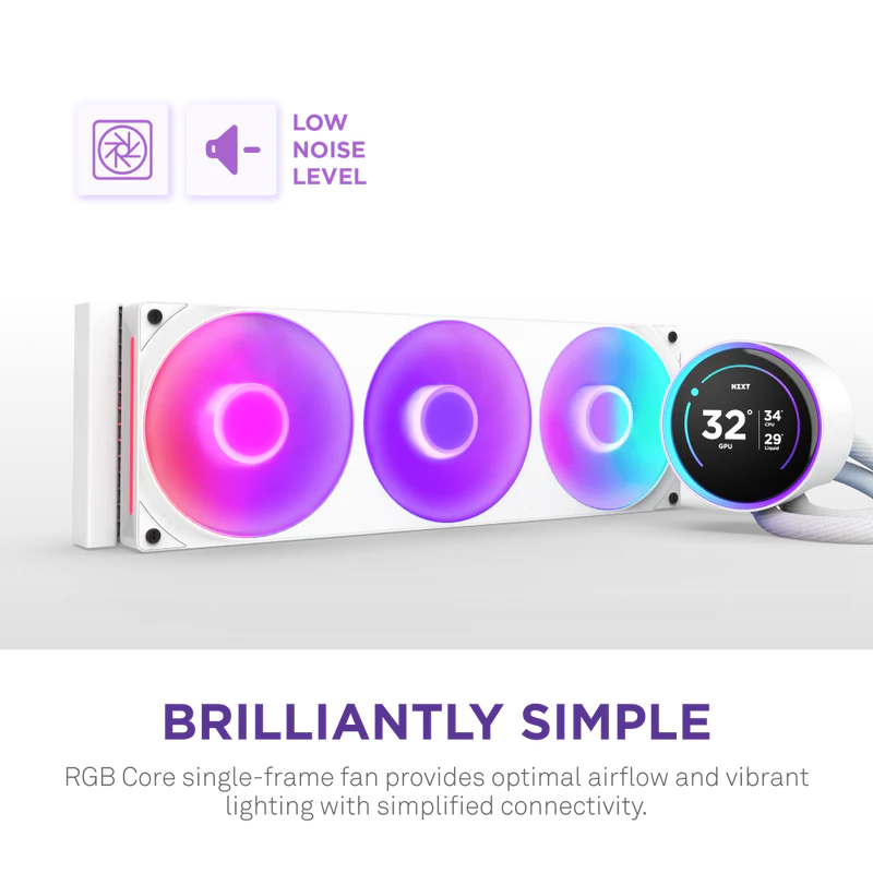 Система жидкостного охлаждения NZXT Kraken Elite 420 White (RL-KR42E-W2) - фото 6