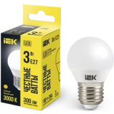 Светодиодная лампочка IEK LLE-G45-3-230-30-E27 (3 Вт, E27)