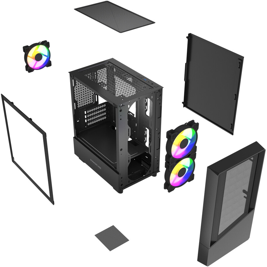 Корпус Powercase Mistral Micro A15B Black - CMMA15B-L3 - фото 8