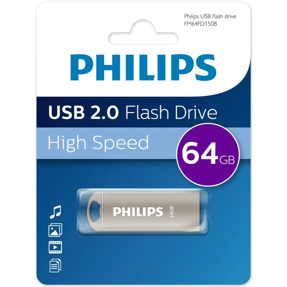 USB Flash накопитель 64Gb Philips IRON2.0 - FM64FD150B/97