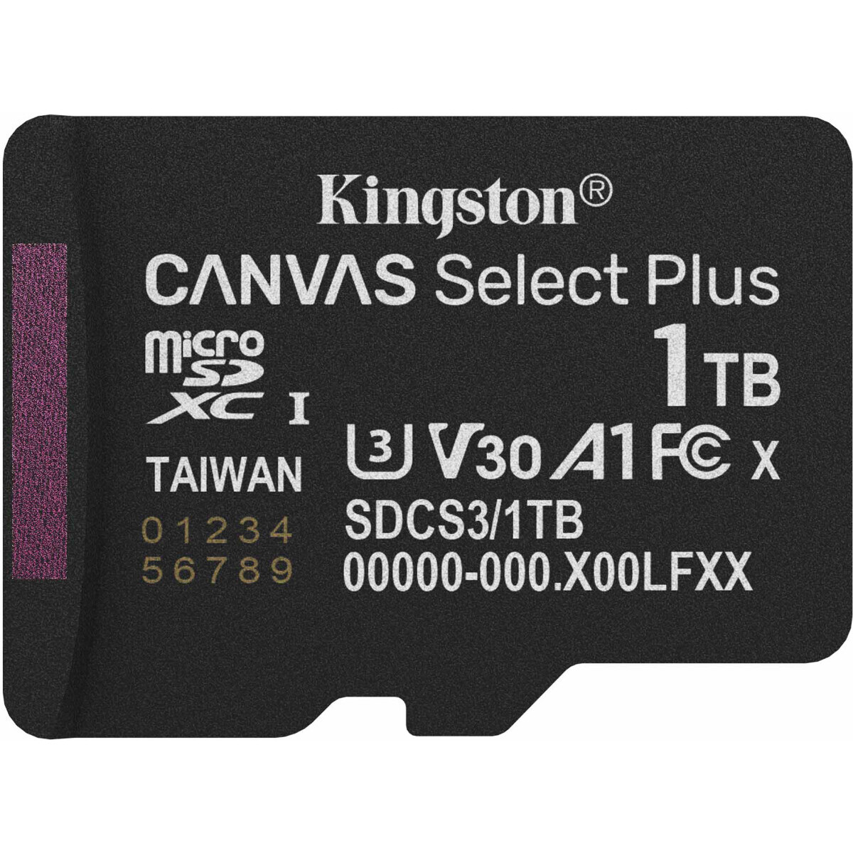 Карта памяти 1Tb MicroSD Kingston Canvas Select Plus (SDCS3/1TBSP)