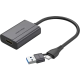 Переходник USB/USB Type-C - DisplayPort, 0.15м, Vention ACYHB