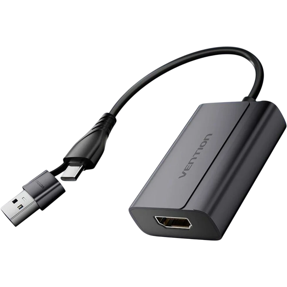 Переходник USB/USB Type-C - DisplayPort, 0.15м, Vention ACYHB - фото 2