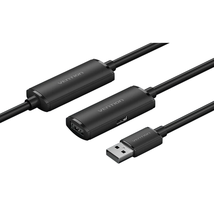 Кабель удлинительный USB A (M) - USB A (F), 25м, Vention CBKBS