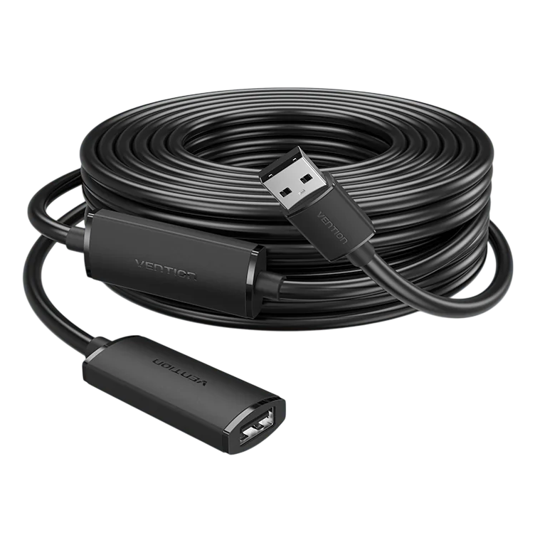 Кабель удлинительный USB A (M) - USB A (F), 25м, Vention CBKBS - фото 3