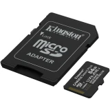 Карта памяти 64Gb MicroSD Kingston Canvas Select Plus + SD адаптер (SDCS3/64GB)