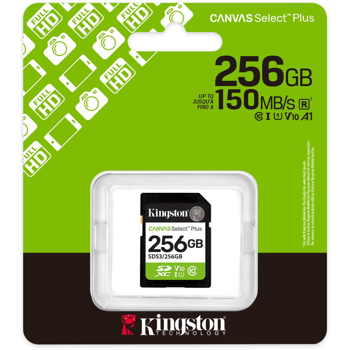 Карта памяти 256Gb SD Kingston Canvas Select Plus (SDS3/256GB) - фото 3