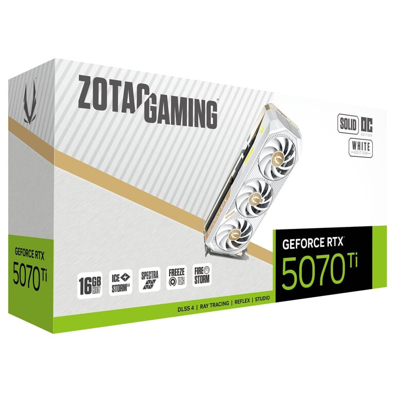 Видеокарта NVIDIA GeForce RTX 5070 Ti Zotac SOLID CORE White OC 16Gb (ZT-B50710Q2-10P) - фото 7