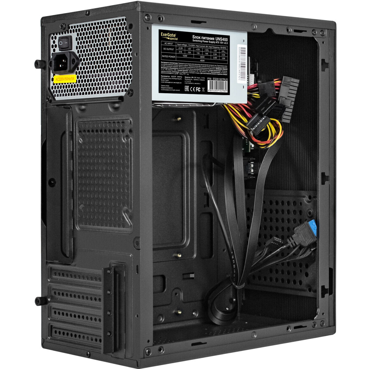 Корпус ExeGate BAA-303MU-UNS400 400W Black - EX299221RUS - фото 4