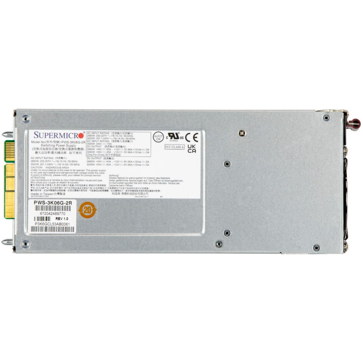 Блок питания SuperMicro PWS-3K06G-2R 3000W