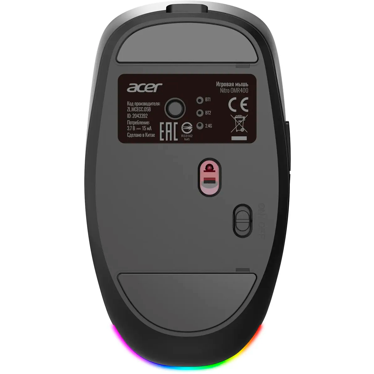 Мышь Acer Nitro OMR400 Black - ZL.MCECC.05B - фото 4