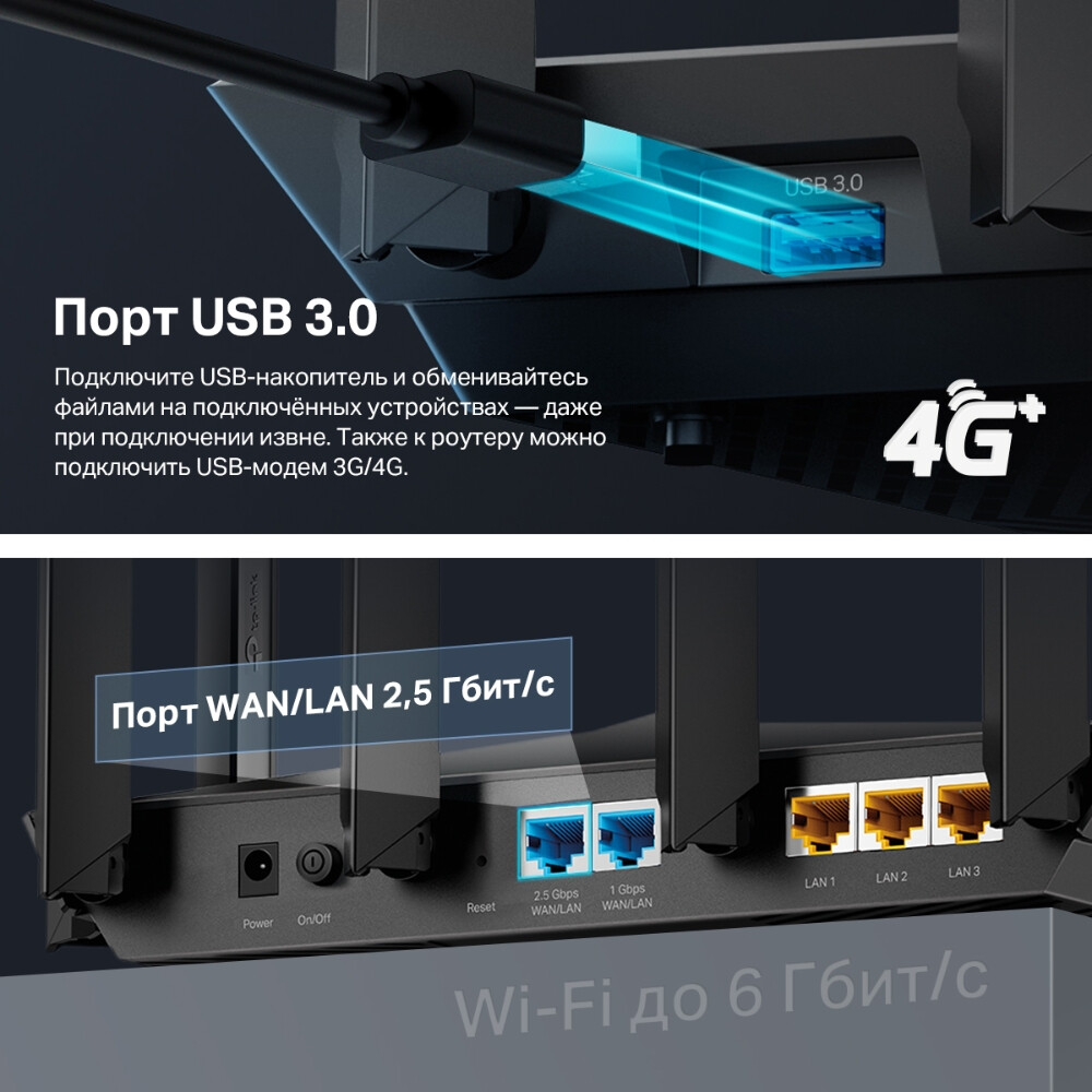 Wi-Fi маршрутизатор (роутер) TP-Link Archer AX80(RU) - фото 4