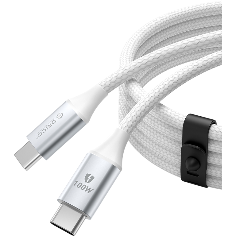 Кабель USB Type-C - USB Type-C, 1м, Orico CDX-100CC-WH-BP - ORICO-CDX-100CC-WH-BP