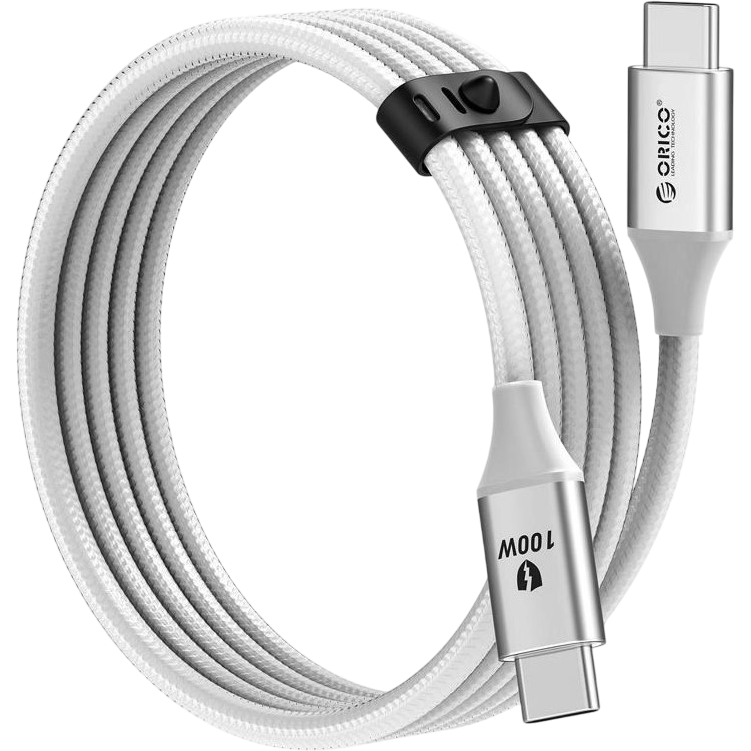 Кабель USB Type-C - USB Type-C, 1м, Orico CDX-100CC-WH-BP - ORICO-CDX-100CC-WH-BP - фото 2