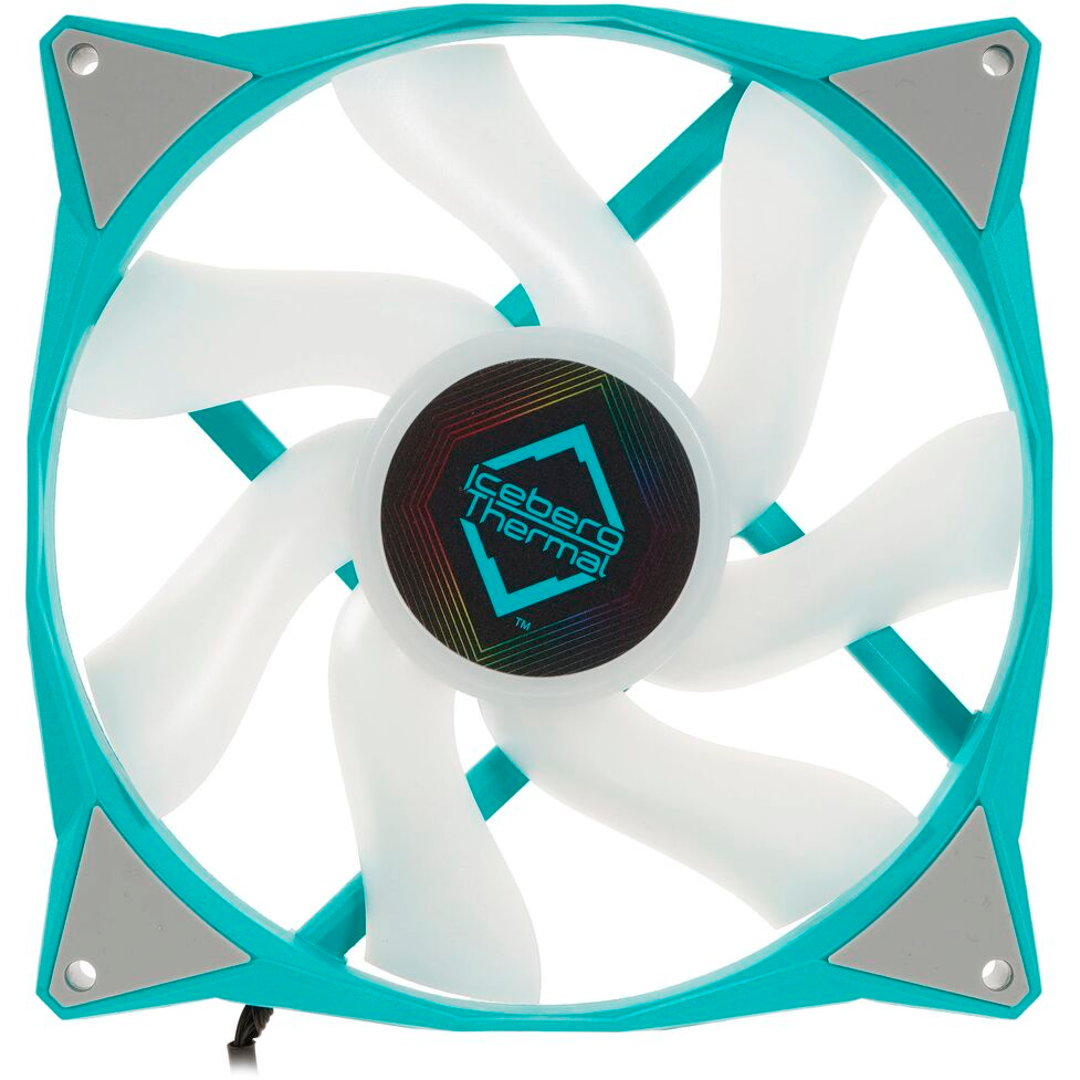 Вентилятор для корпуса Iceberg Thermal IceGALE ARGB 140mm Blue/White (2 шт.) - IceGALEARGB140mmTEAL2P - фото 3