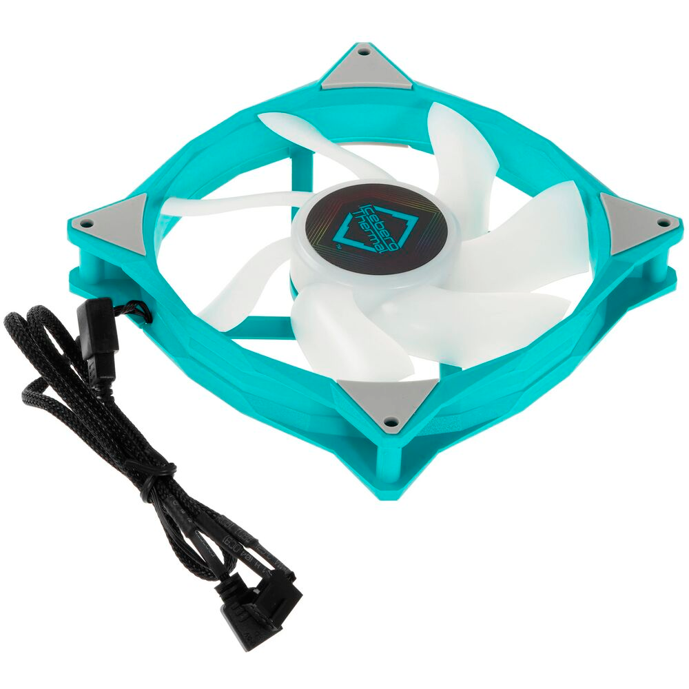 Вентилятор для корпуса Iceberg Thermal IceGALE ARGB 140mm Blue/White (2 шт.) - IceGALEARGB140mmTEAL2P - фото 5