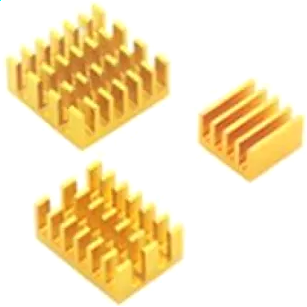 Радиатор для одноплатного компьютера ACD Heat Sink Set Aluminum Gold for Raspberry Pi 4B (RA539)