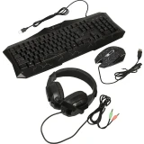Игровой набор Oklick HS-HKM100G Black