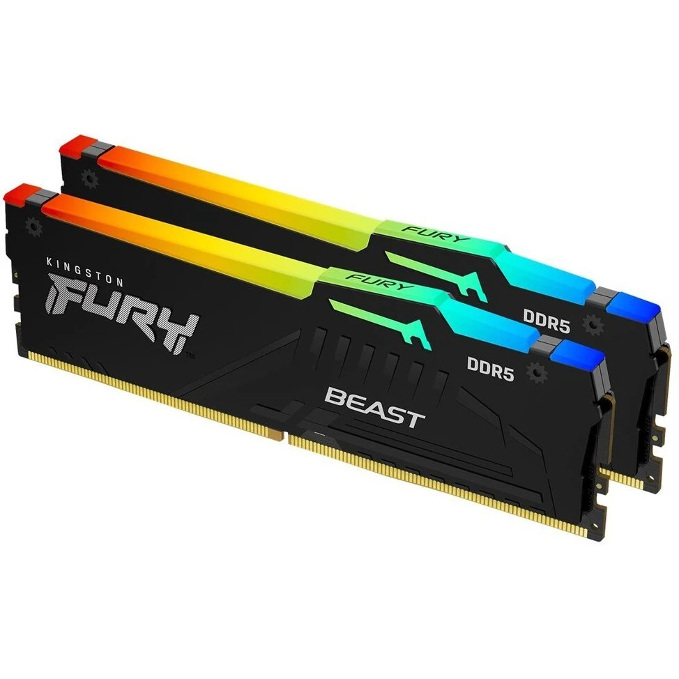 Оперативная память 128Gb DDR5 5600MHz Kingston Fury Beast RGB (KF556C36BBEAK2-128) (2x64Gb KIT)