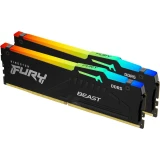 Оперативная память 128GB DDR5 5600MHz Kingston Fury Beast RGB (KF556C40BBAK2-128) (2x64GB KIT)