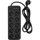 Сетевой фильтр Powercom SP-10 1,8 м (USB2A1СB)