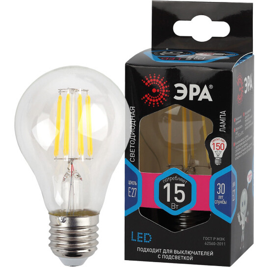 Светодиодная лампочка ЭРА F-LED A60-15W-840-E27 (15 Вт, E27) - Б0046983 - фото 2