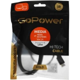 Кабель HDMI - Mini HDMI, 1.8м, GoPower 00-00032057