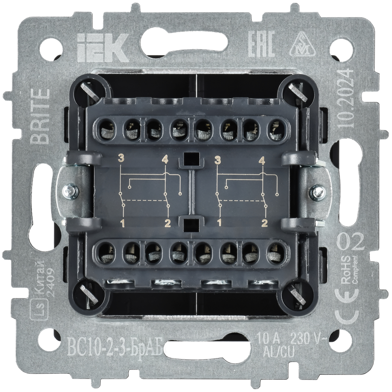 Выключатель IEK BRITE BR-V23-0-10-K91 - фото 3