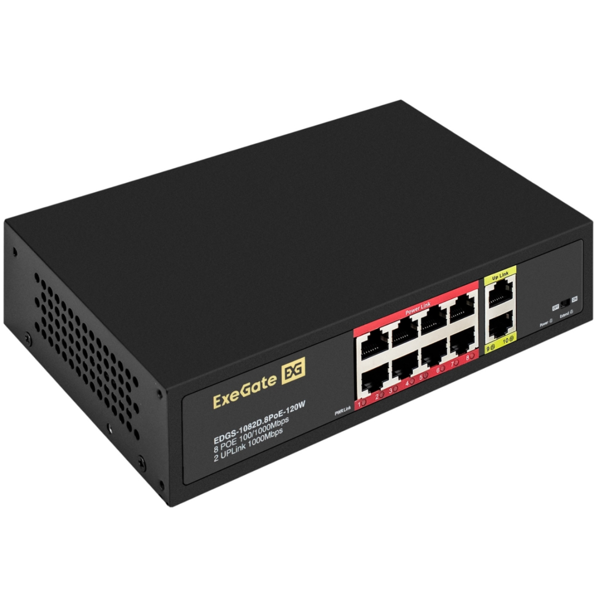 Коммутатор (свитч) ExeGate EDGS-1082D.8PoE-120W