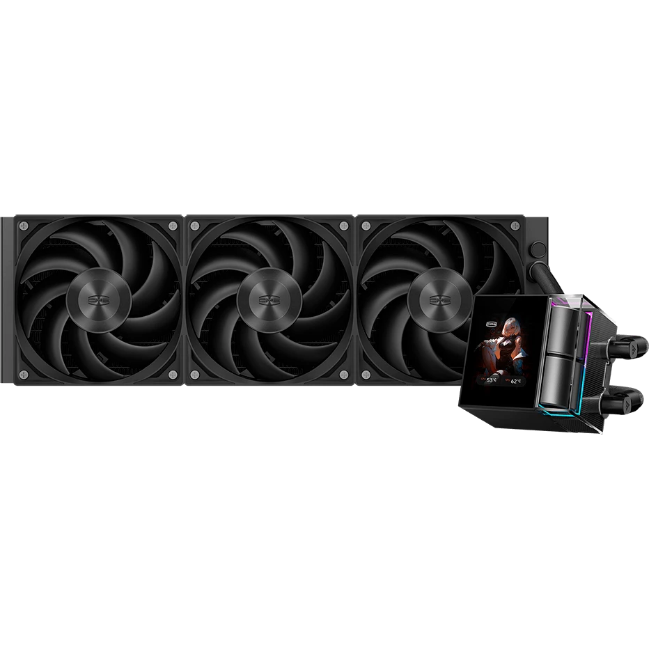 Система жидкостного охлаждения PCcooler DS360 Display Black - DS360-BKNWXY-GL - фото 2