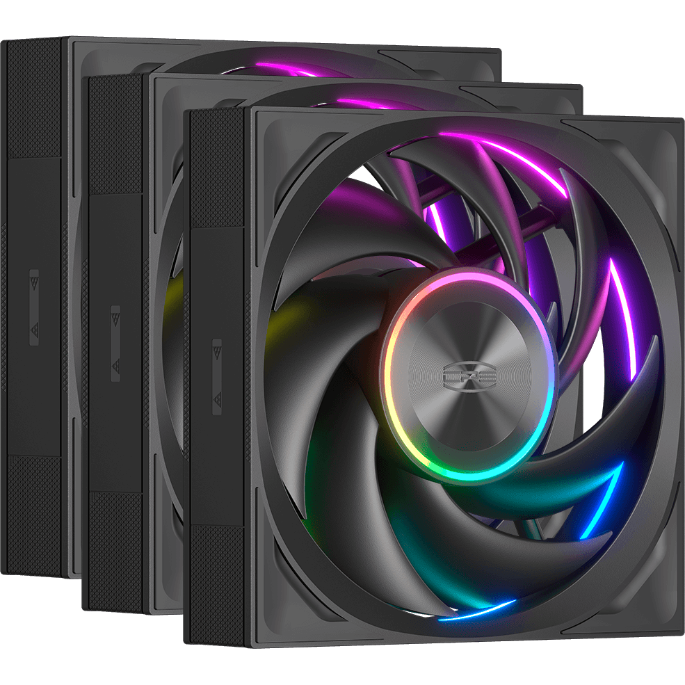 Вентилятор для корпуса PCcooler F7 X120 ARGB Black (3 шт.) - F7 X120 ARGB BK 3IN1