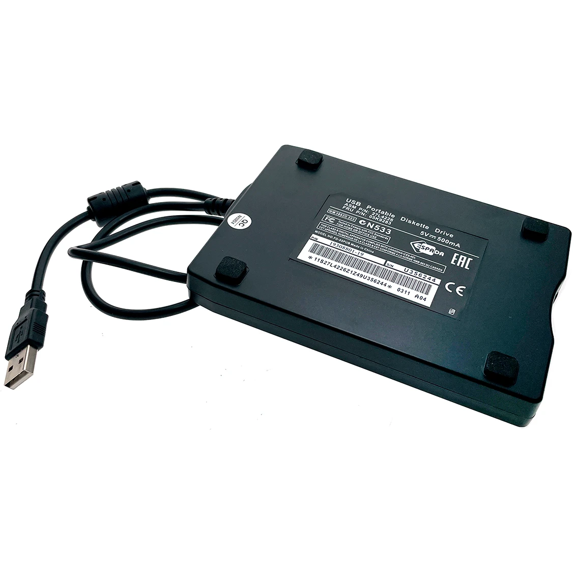 Флоппи дисковод Espada FD-05PUB Black - фото 2