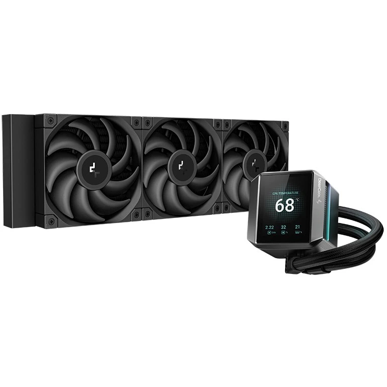 ..... Система жидкостного охлаждения DeepCool MYSTIQUE 360 Black (0027) из ремонта - R-LX750-BKDSNMP-G-1