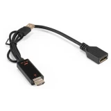 Переходник DisplayPort (F) - HDMI (M) + USB, 0.25м, ExeGate EX294714RUS