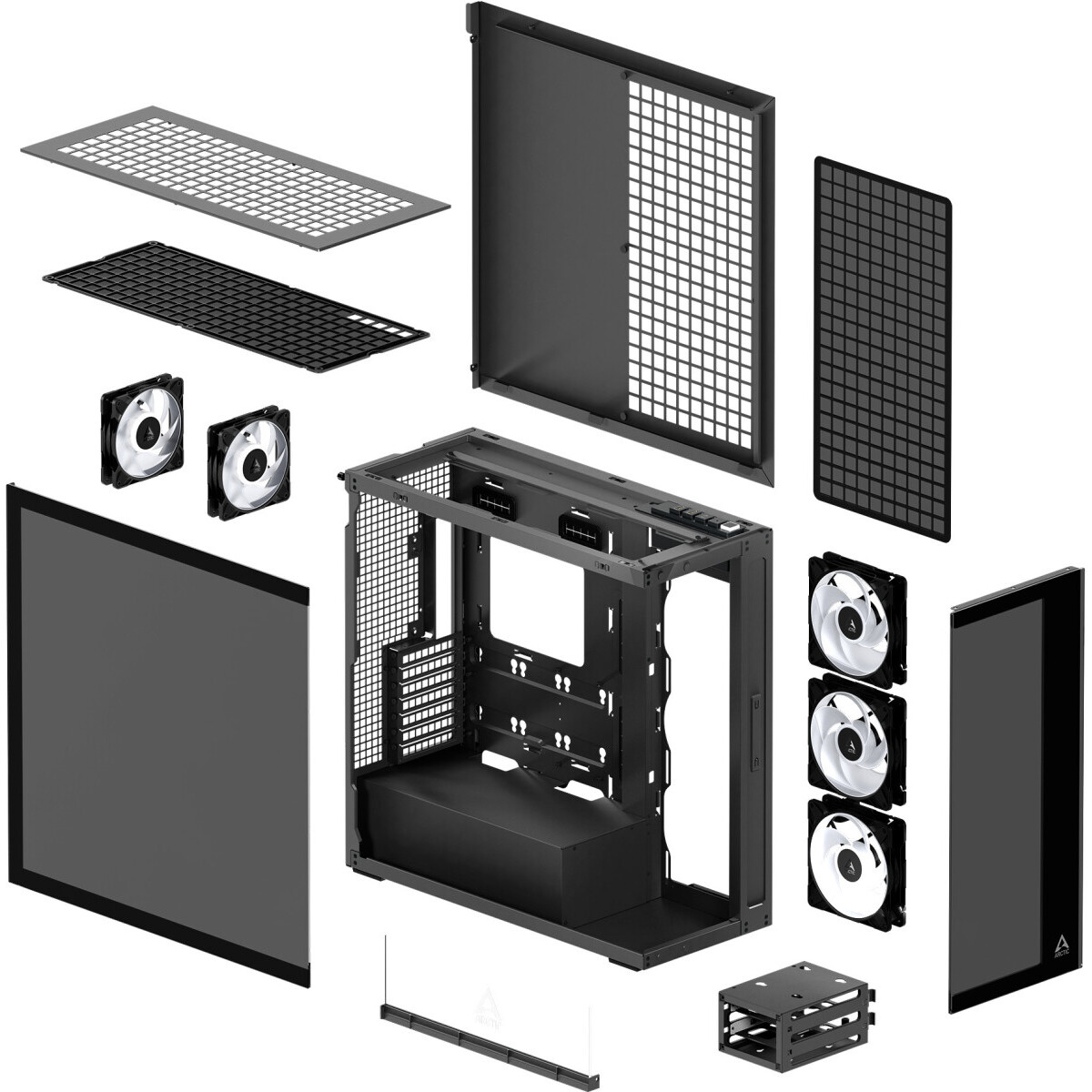 Корпус Arctic Xtender Black - ACPCC00015A - фото 8