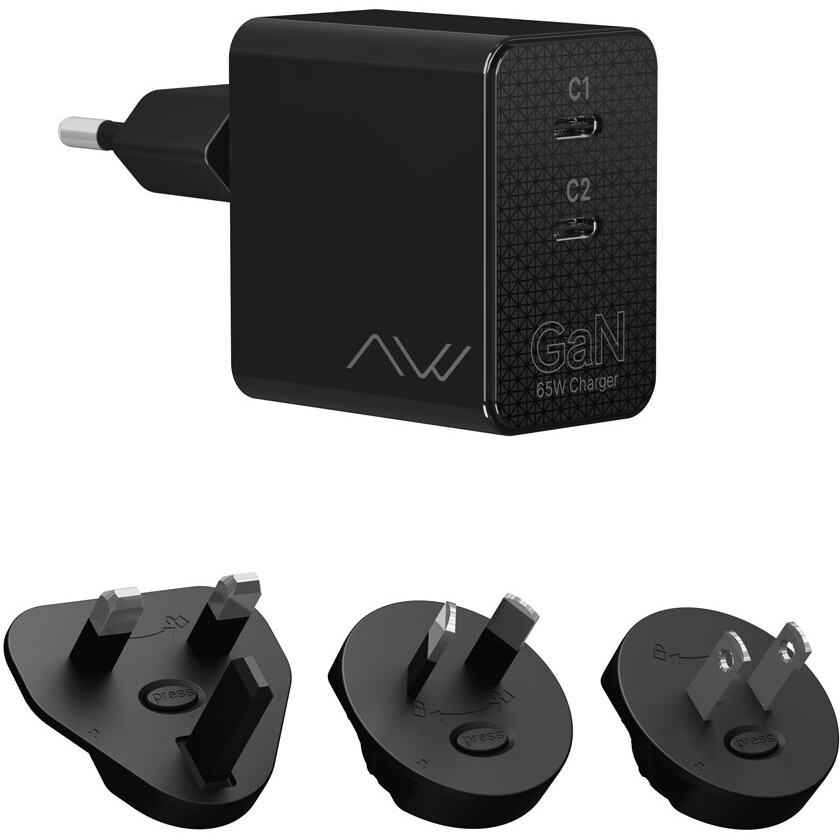 Сетевое зарядное устройство Caweon CTC-65-2C Black