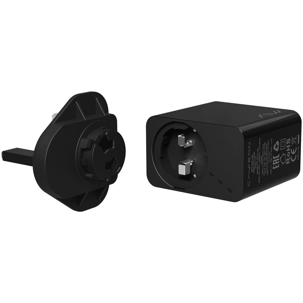 Сетевое зарядное устройство Caweon CTC-65-2C Black - CTC-65-2C-BK - фото 4