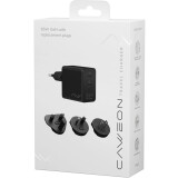 Сетевое зарядное устройство Caweon CTC-65-2C Black (CTC-65-2C-BK)