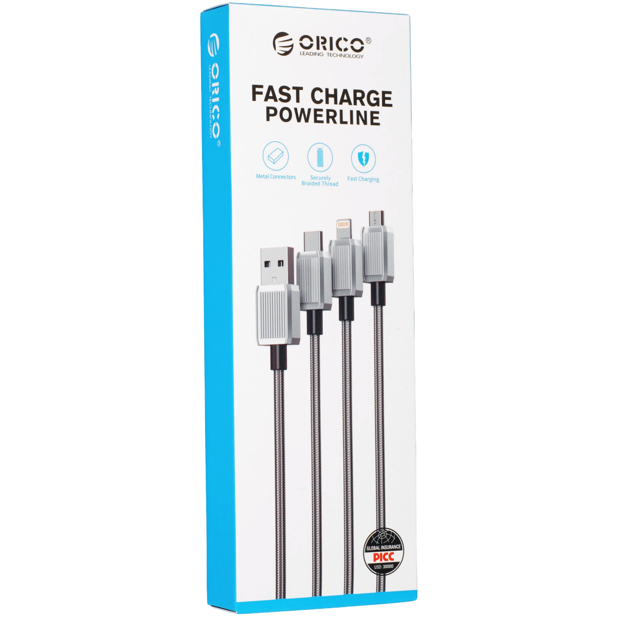 Кабель USB - Lightning, 1.5м, Orico GQZ12-15-BK-BP Black - фото 3