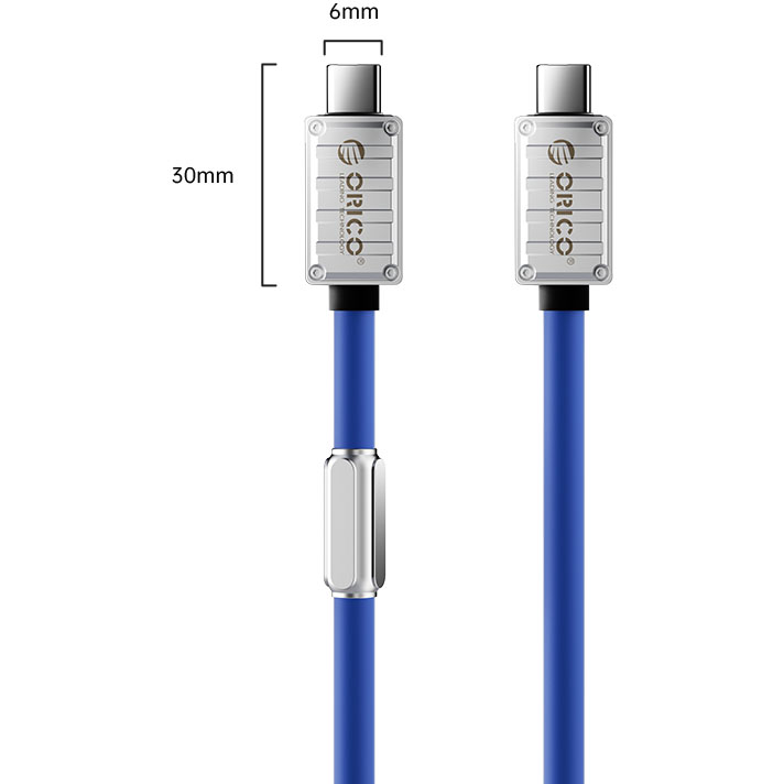 Кабель USB Type-C - USB Type-C, 1м, Orico 240B1-40-10-BL-BP - ORICO-240B1-40-10-BL-BP - фото 2