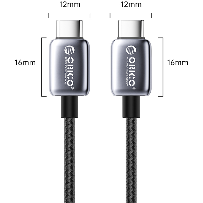 Кабель USB Type-C - USB Type-C, 1.5м, Orico GQZB100-15-BK-BP - ORICO-GQZB100-15-BK-BP - фото 2