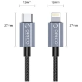 Кабель USB Type-C - Lightning, 1.5м, Orico GQA29-15-BK-BP